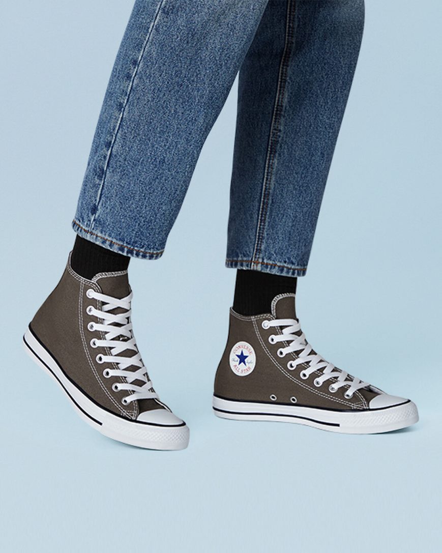 Men's Converse Chuck Taylor All Star Classic High Top Shoes Deep Grey | AU 18E43A